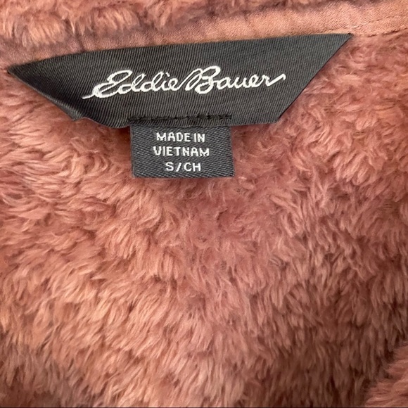 Eddie Bauer Soft Pink mauve Fleece Snap Up High neck - Picture 10 of 10